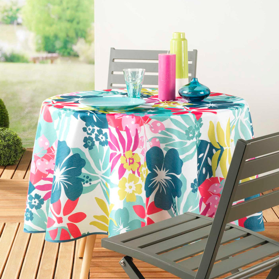 Hawai White – Ø 180 cm, rund duk med flekkavvisende behandling