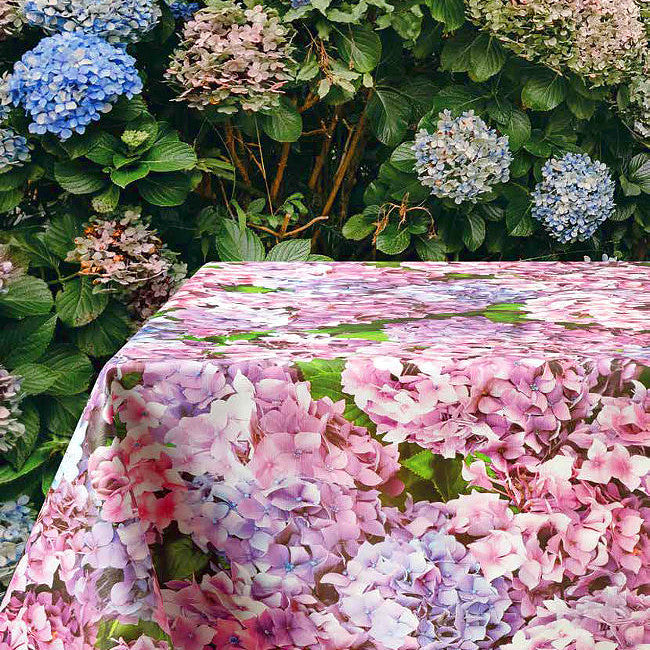 Vidunderlige Hortensiaer – Voksduk med vakre blomster