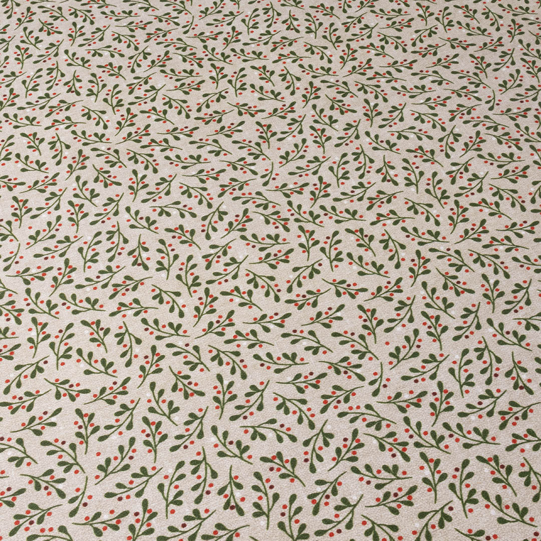 Misteltein – Naturfarget akrylduk med antiskli, mønster