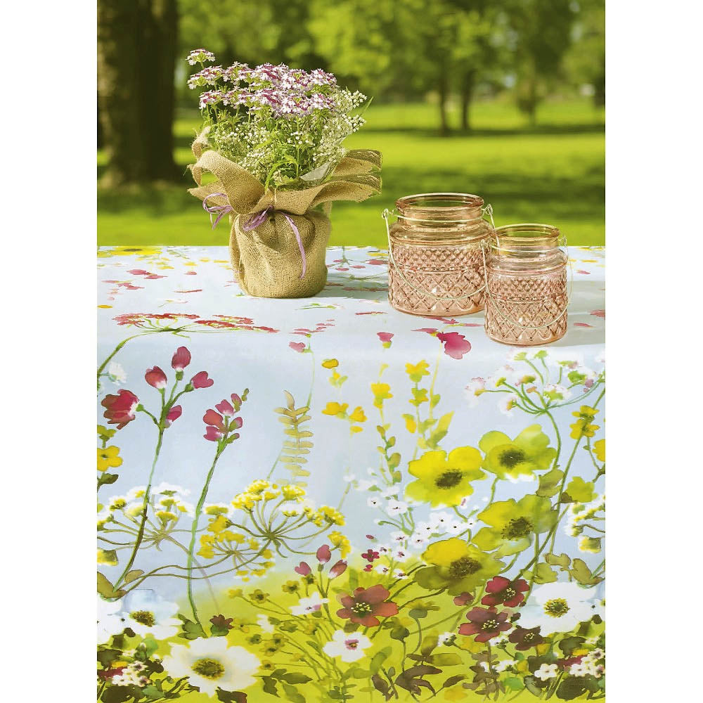 Blomstereng - Voksduk med vakkert blomsterakvarellmotiv