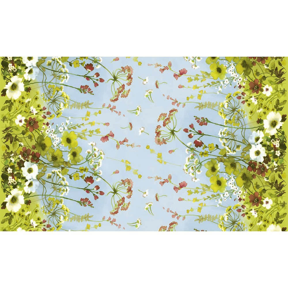 Blomstereng - Voksduk med vakkert blomsterakvarellmotiv