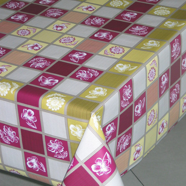 Kronblader lilla. Ekstra bred voksduk, 160 cm