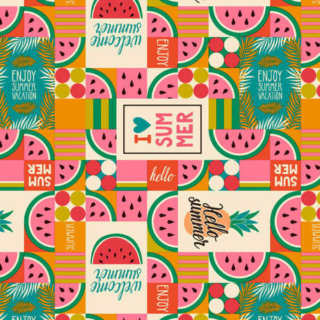 Vild med sommer - Voksduk med herlig sommerstemning