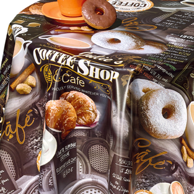 70A voksduk Coffee Shop, voksduk med kaffe og kake