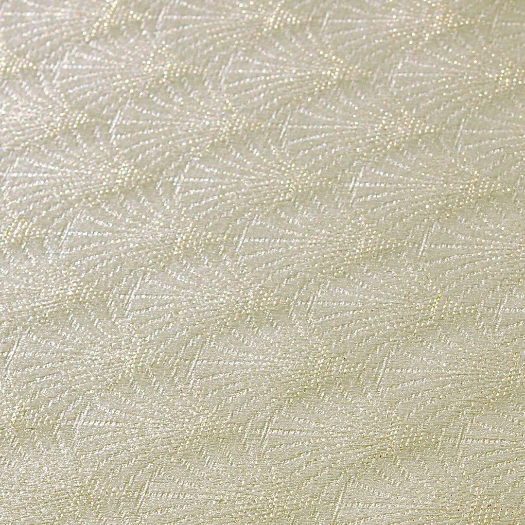 Amigoni Oro Vifteblad – Elegant akrylduk med lurex i gull, nærbilde