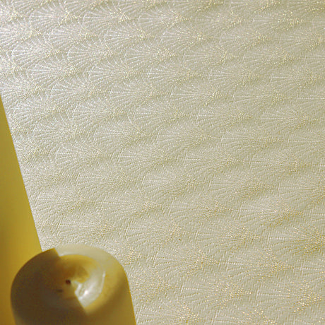 Amigoni Oro Vifteblad â Elegant akrylduk med lurex i gull