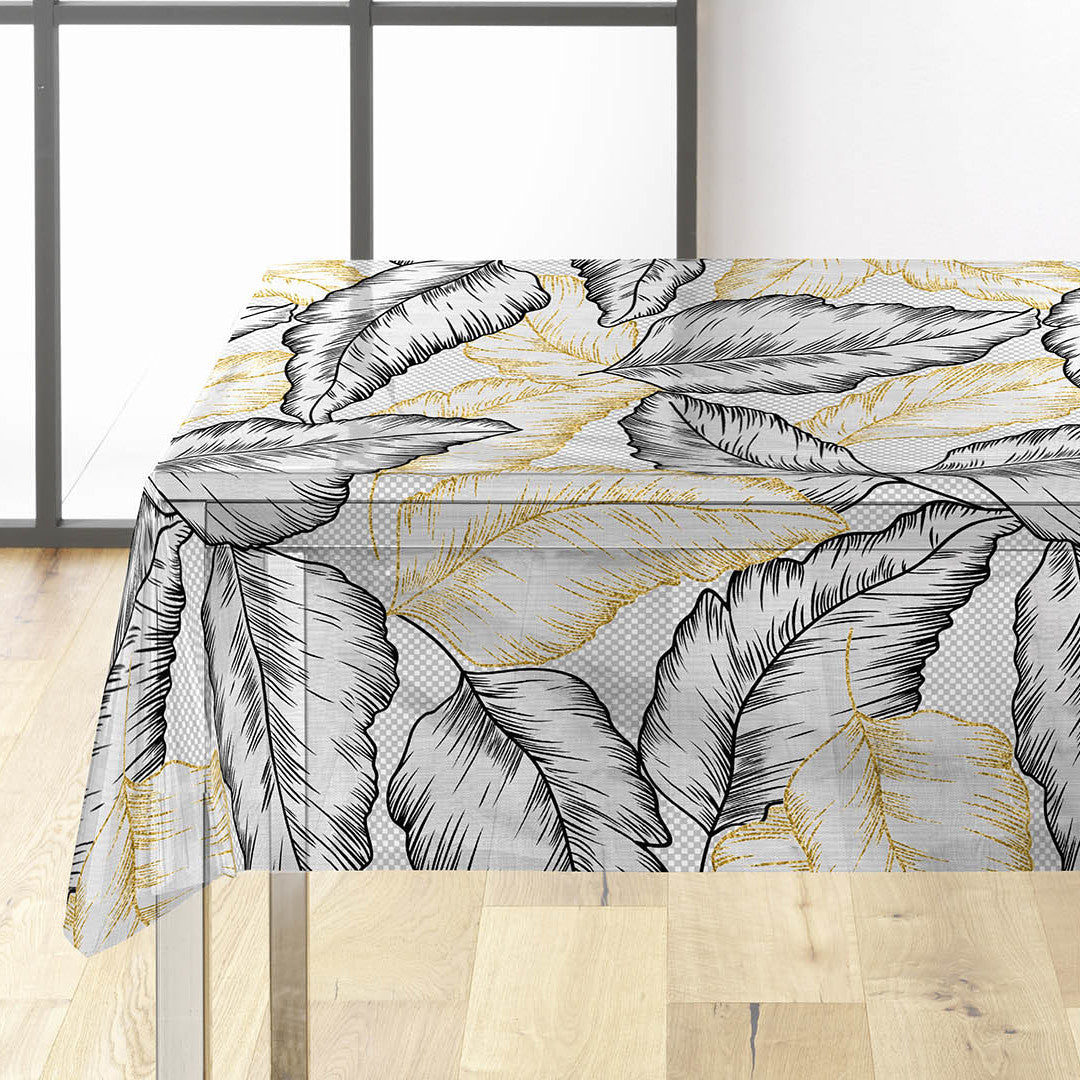 Arbena – Ekstra kraftig voksduk med metallic-trykk, hjørne