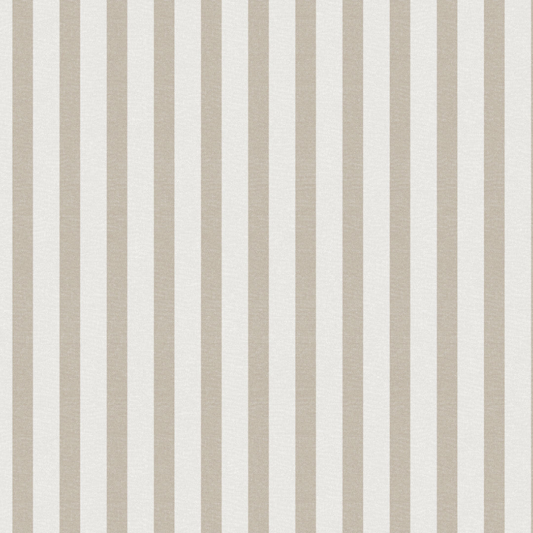 Aria Beige/offwhite - Voksduk med striper i hørlook