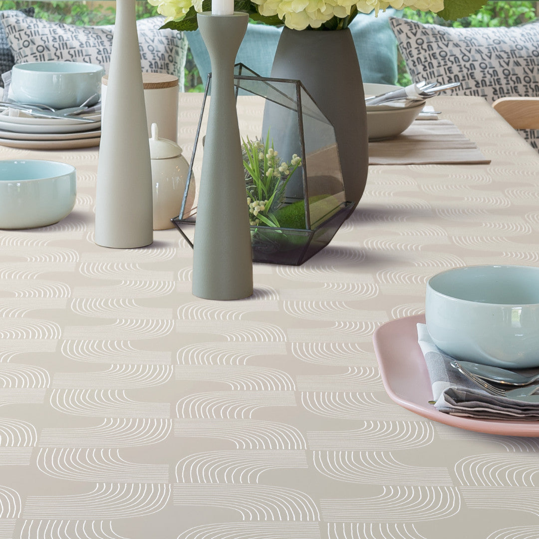 Asami Stone – Ekstra kraftig voksduk med mykt grafisk uttrykk, nærbilde