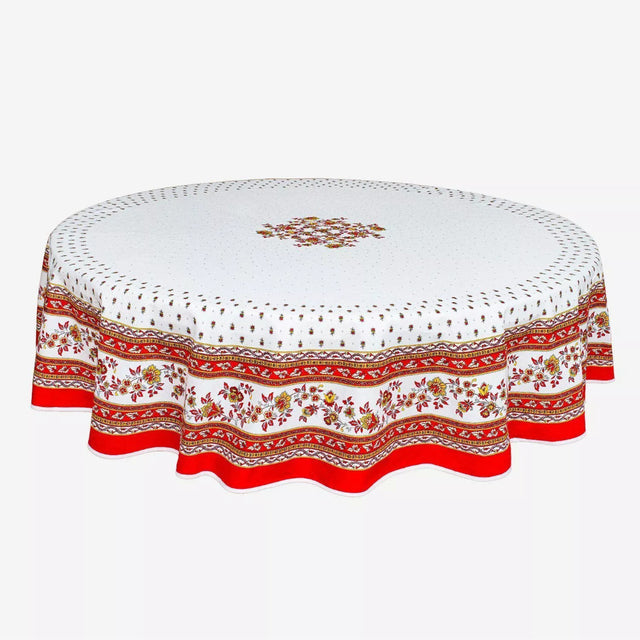 Avignon Rød – Rund provenceduk Ø 180 cm