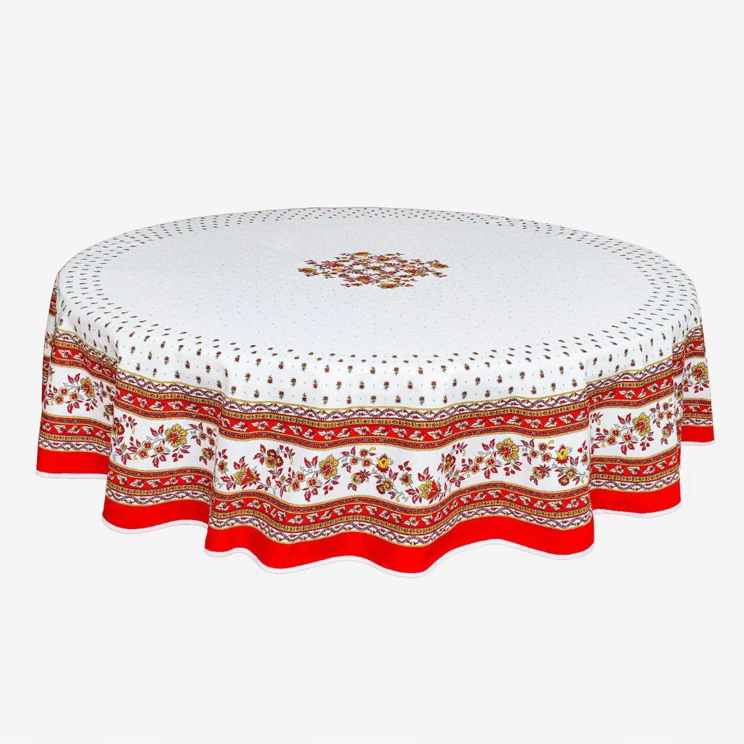 Avignon Rød – Rund provenceduk Ø 180 cm