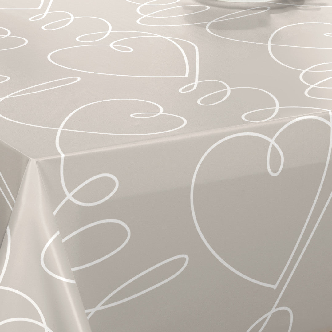 Beat It Earl Grey – Captain Cook voksduk med grafisk strekdesign, hjørne