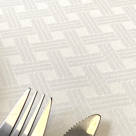 Benlliure Blanco – Jacquardvevd akrylduk, 180 cm bred, nærbilde