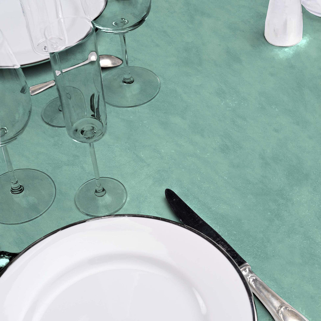 Beton Cire Ocean – Glatt voksduk i grønn-blå nyanse, nærbilde