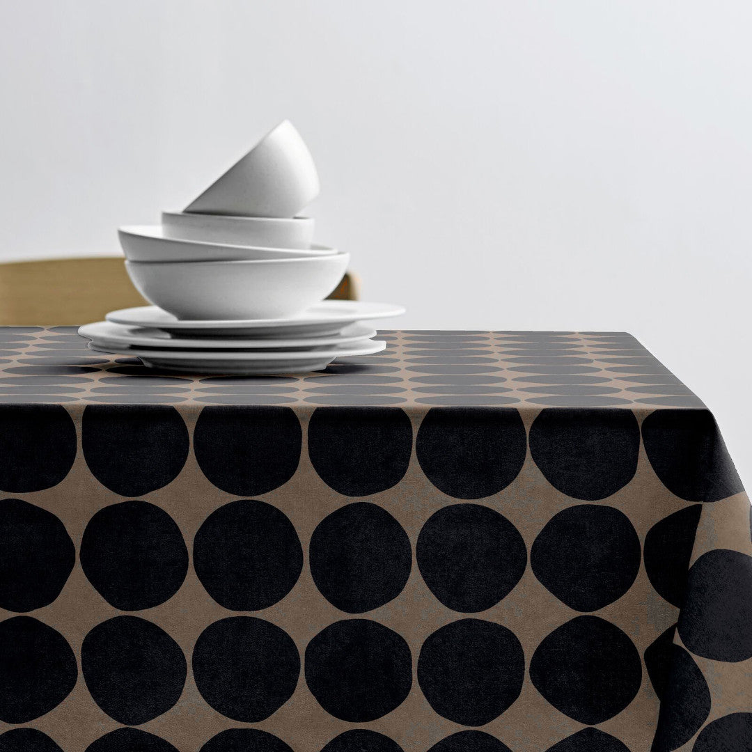 Bubbles Taupe – Södahl akrylduk i 100 % bomull med antiskli