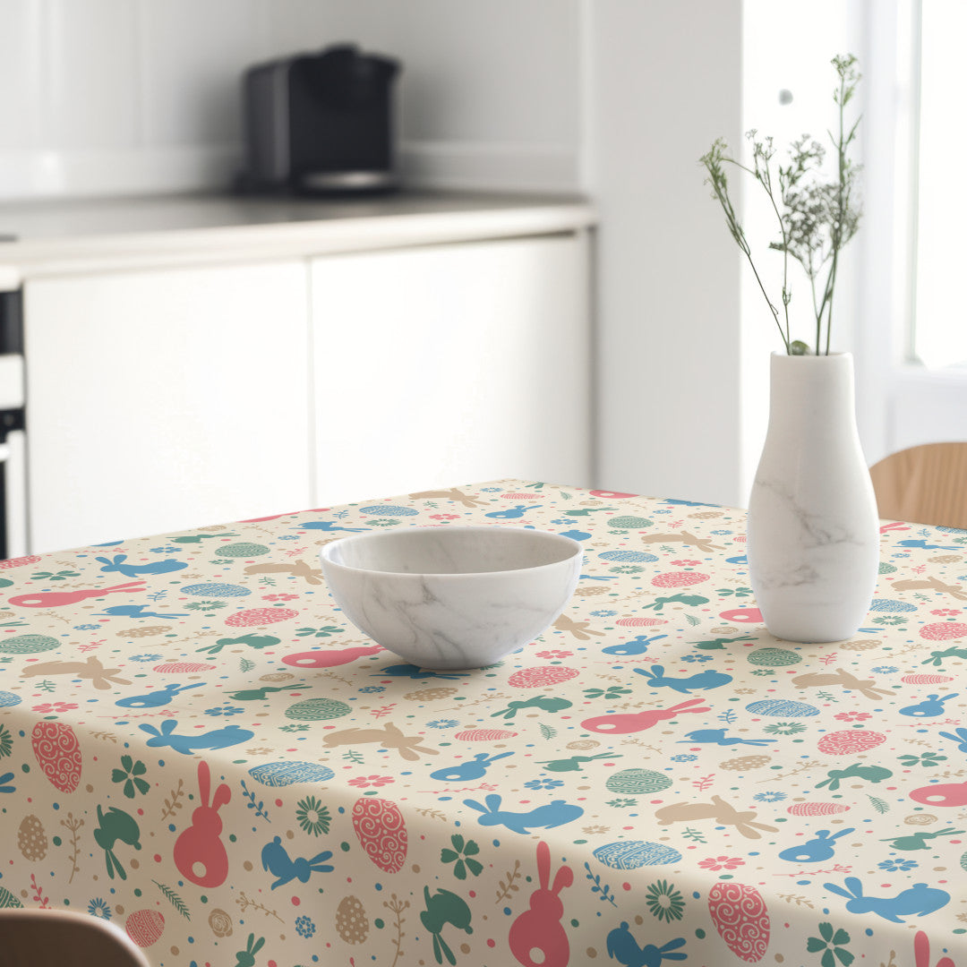Bunnys & Eggs – Akrylduk med påskeharer og påskeegg, kjøkken