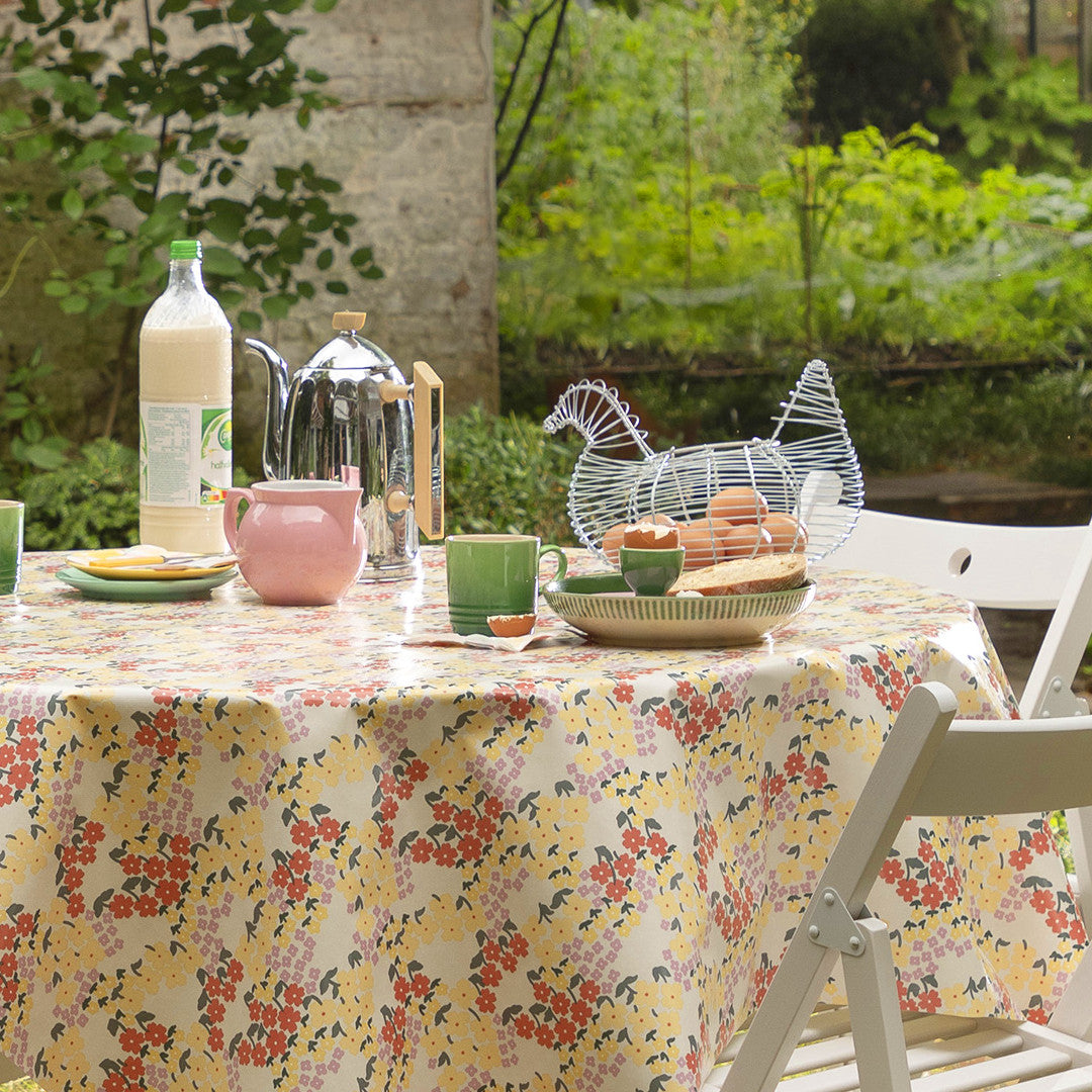 Butterflys Soft Ice Lola rund voksduk blomster