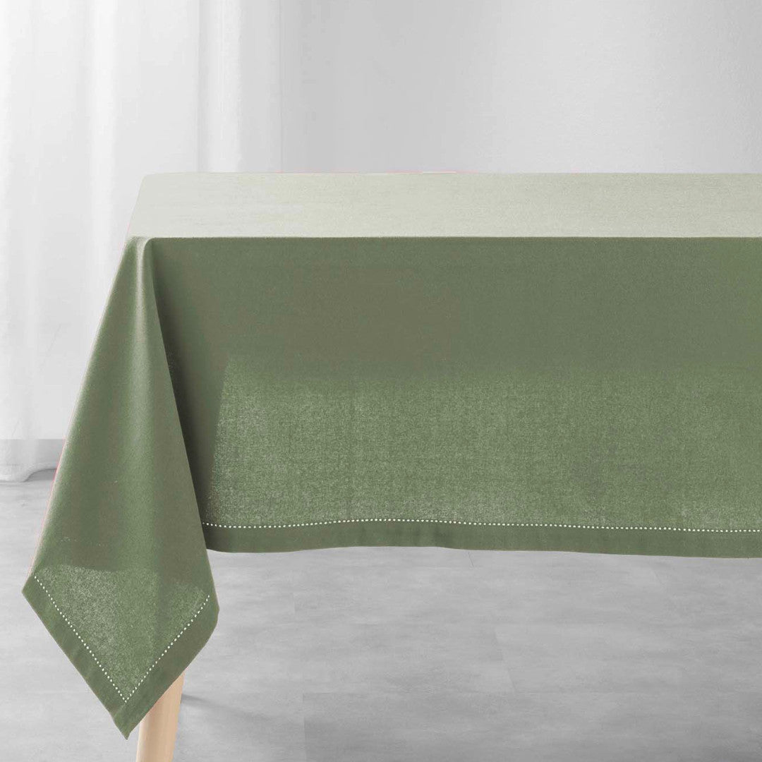 Charline Kaki – Ensfarget bomullsduk 140 x 240 cm