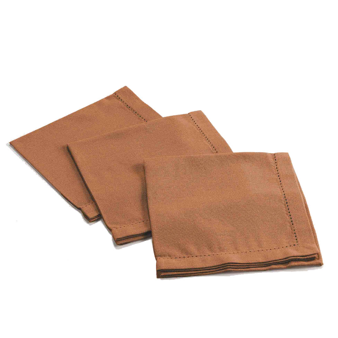 Charline Mocha – Bomullsservietter 40 x 40 cm (3-pakning)