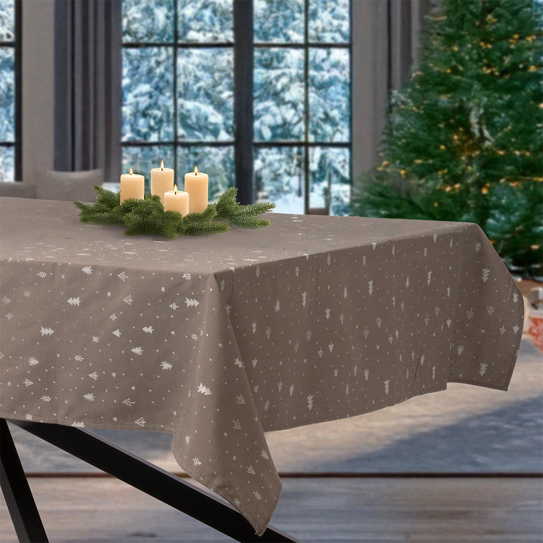 Christmas Carol Natur – Jacquardvevd juleduk 160 x 270 cm miljø 1