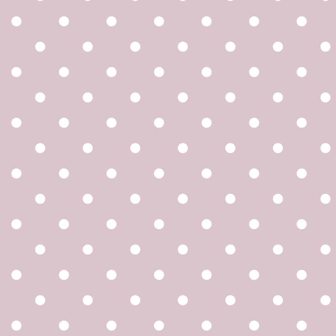 Classic Dot Rosa – Voksduk med hvite prikker, mønster