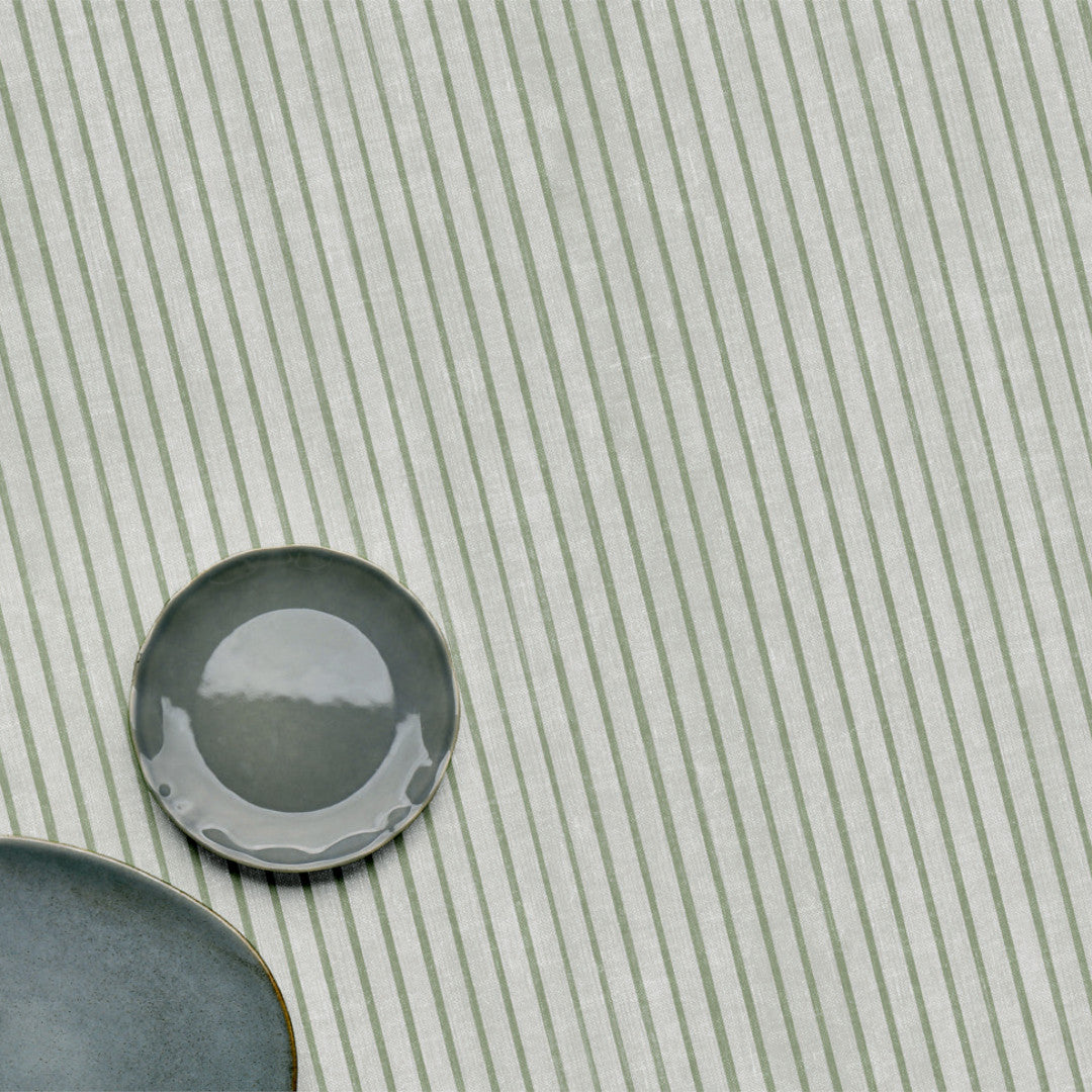 Claustra Sage – Voksduk med langsgående striper