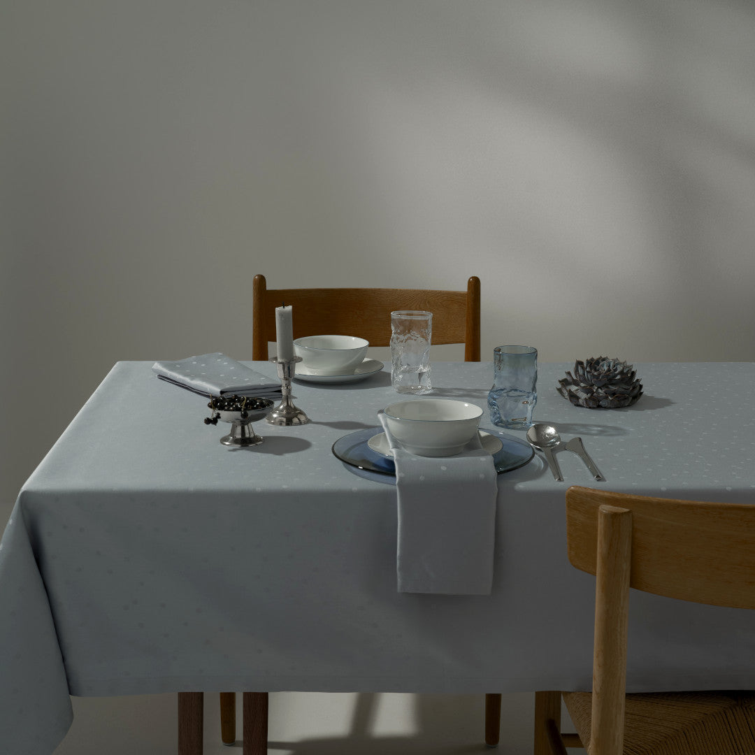 Compliments Damaskduk Confetti, Mineral Blue - 150 x 250 cm, miljø 2