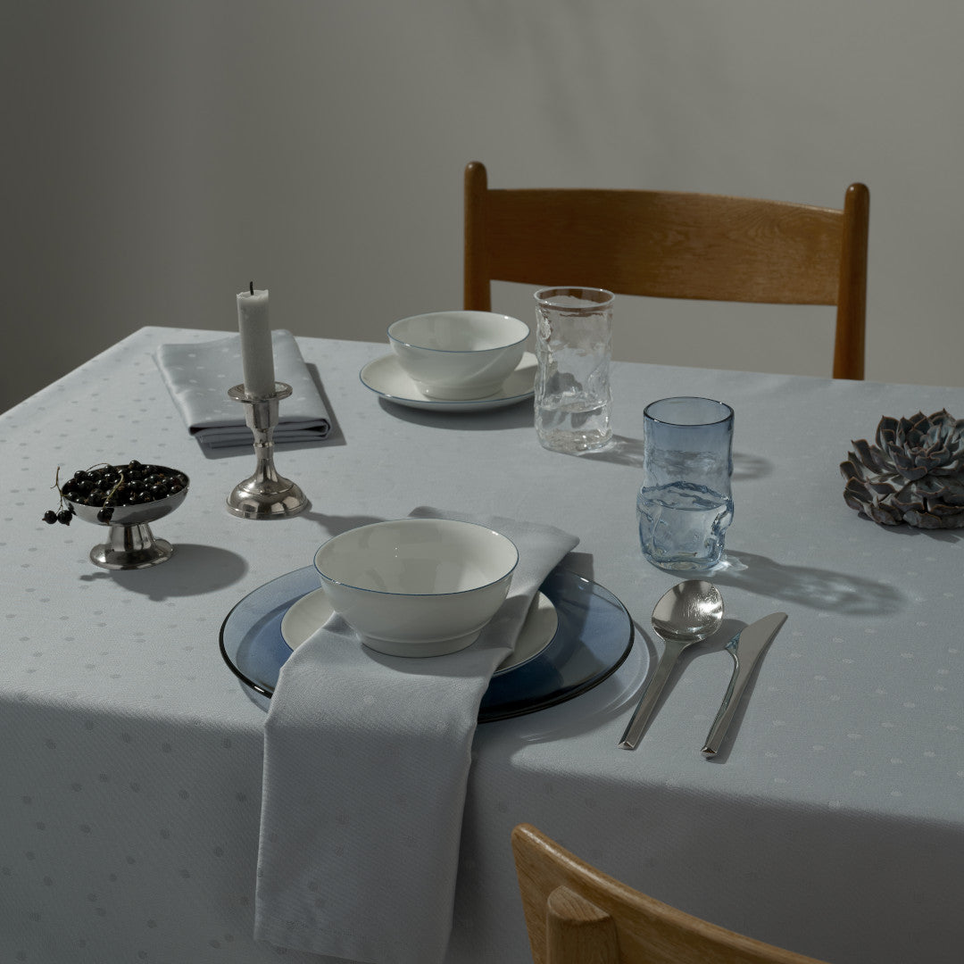 Compliments Damaskduk Confetti, Mineral Blue - 150 x 300 cm, miljø 2