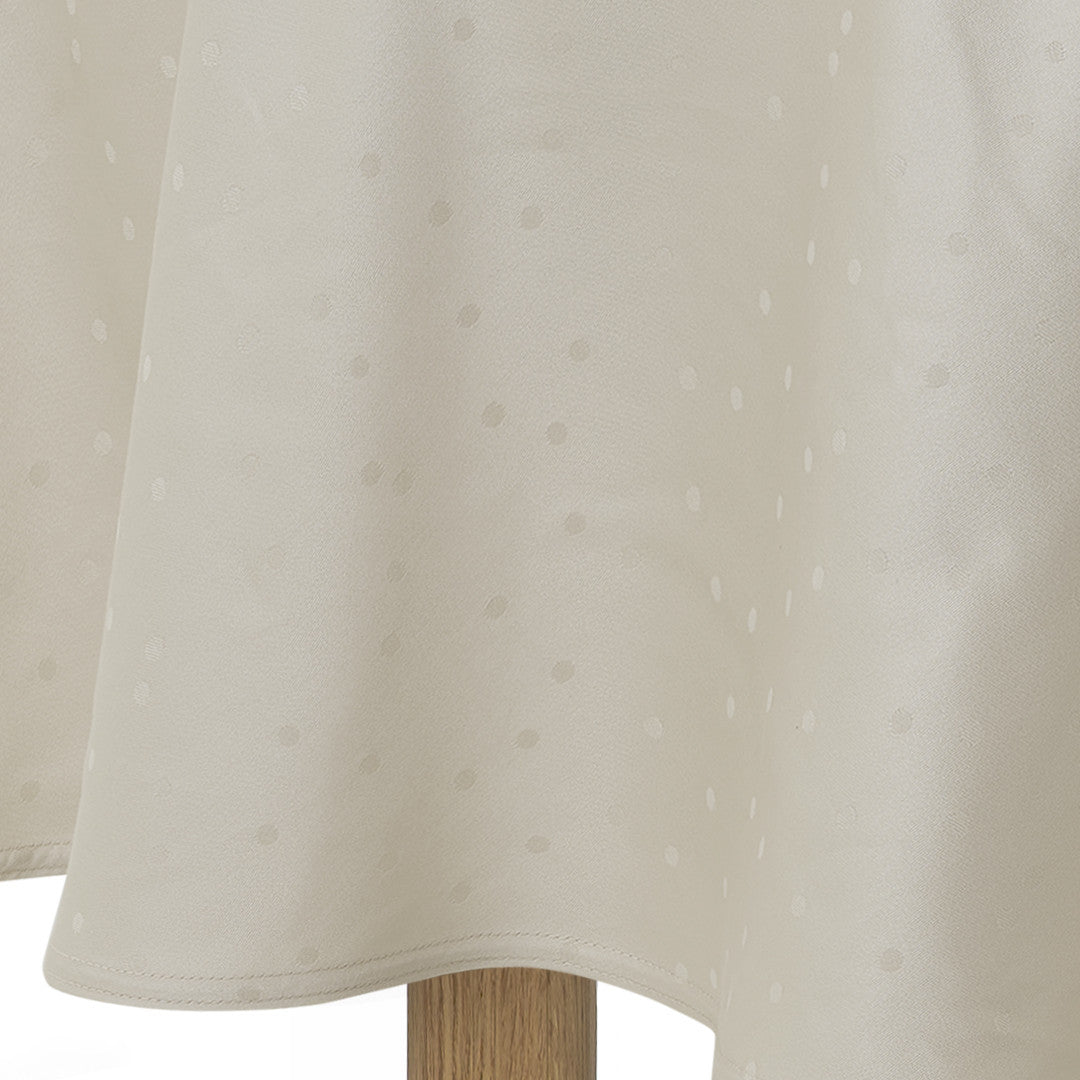 Compliments Damaskduk Confetti, Moon - Rund Ø 200 cm, kant
