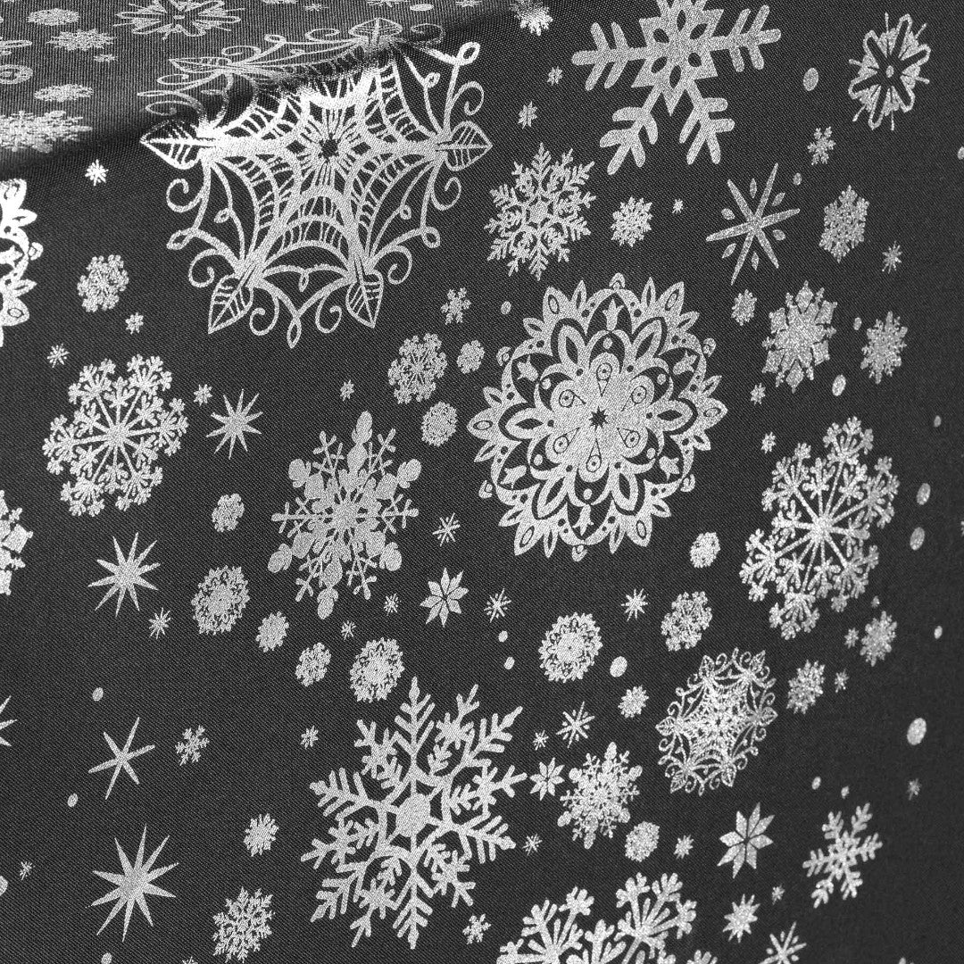 Constellation Snehimmel antrasitt – Juleduk med flekkavvisende behandling, 150 x 300 cm