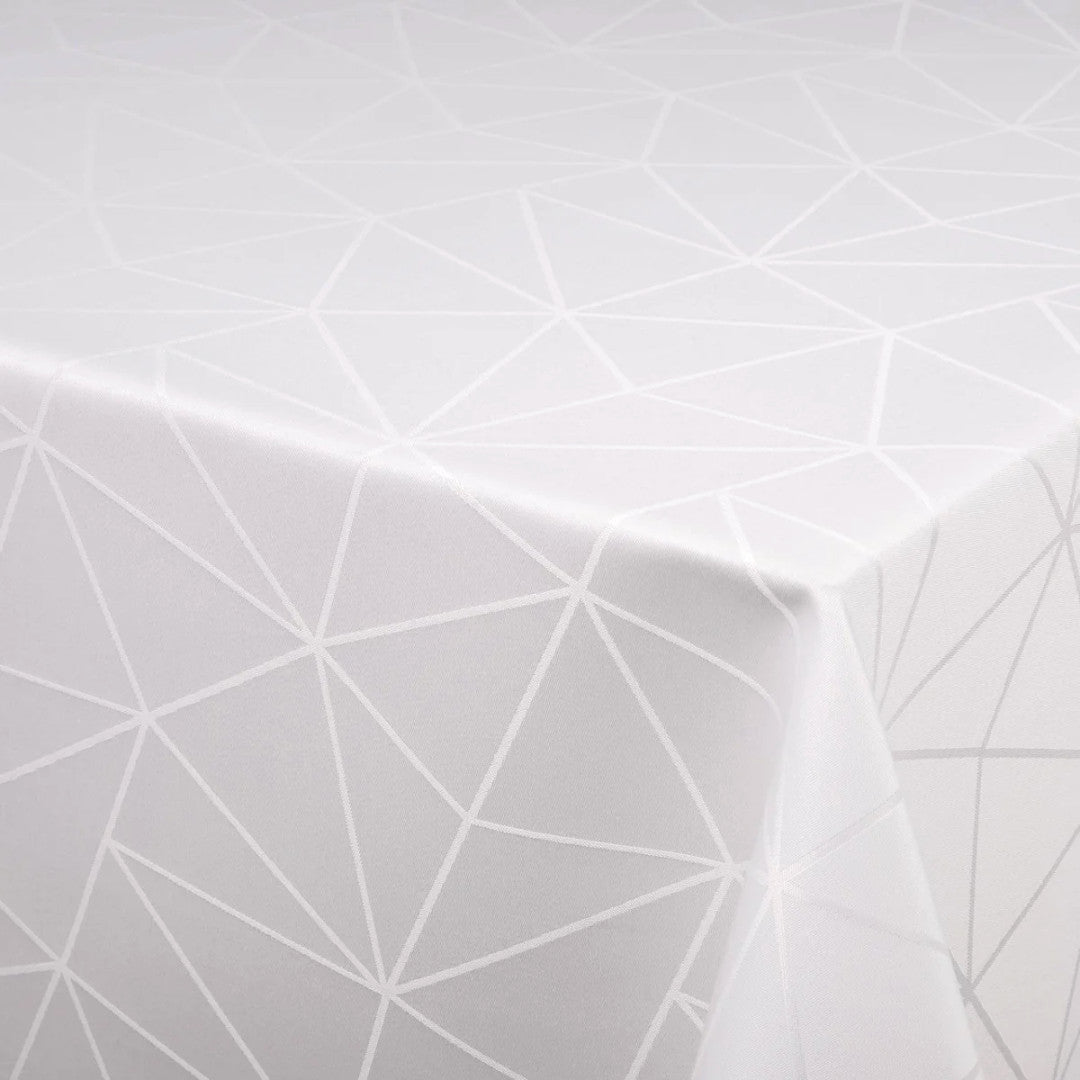 Engholm Tilde Rund Damaskduk, hvit Ø 250 cm