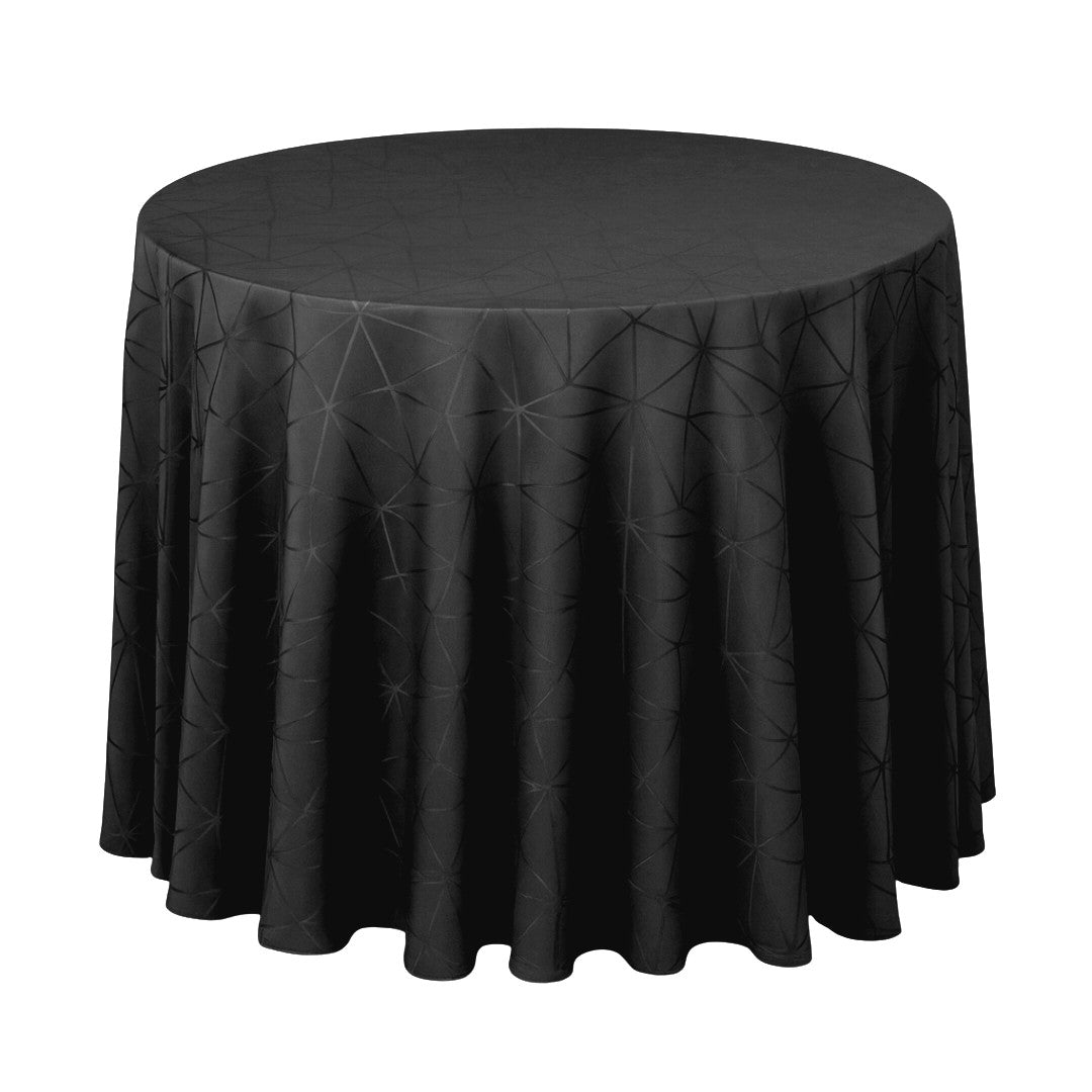 Engholm Tilde Rund Damaskduk, svart Ø 250 cm