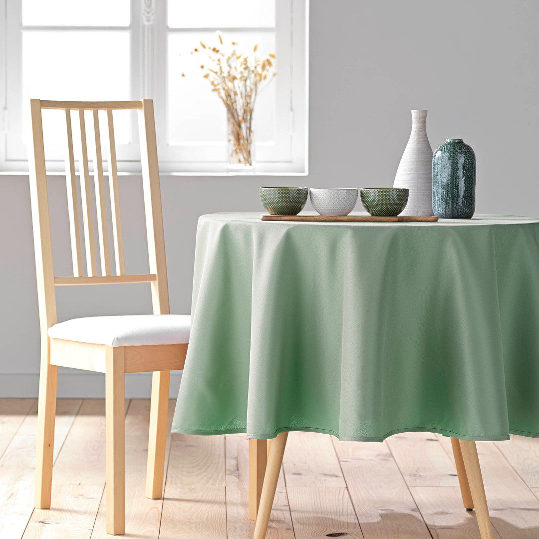 Essentiel Sauge – Ensfarget rund duk Ø 180 cm, miljø