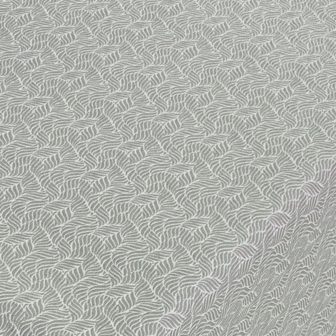 Estes Bølgeblad Støvet Grønn – Akrylduk med antiskli, 180 cm bred, mønster