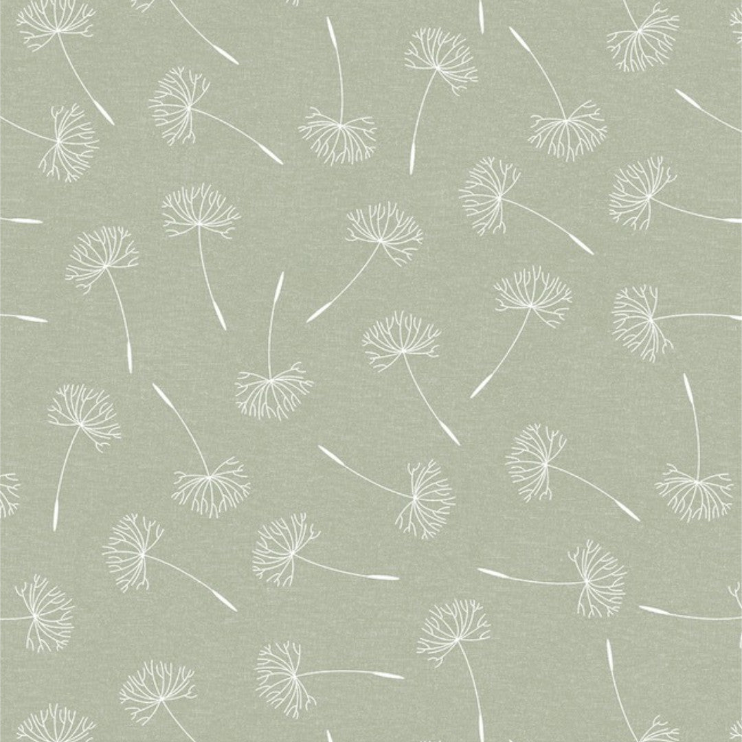 Frøvik Grøn – Rund voksduk med kantbånd Ø 180 cm, mønster