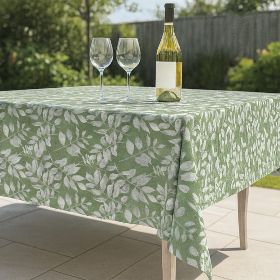 Giordano Salvieblad – Akrylduk med grønne nyanser og bladmotiv, miljø