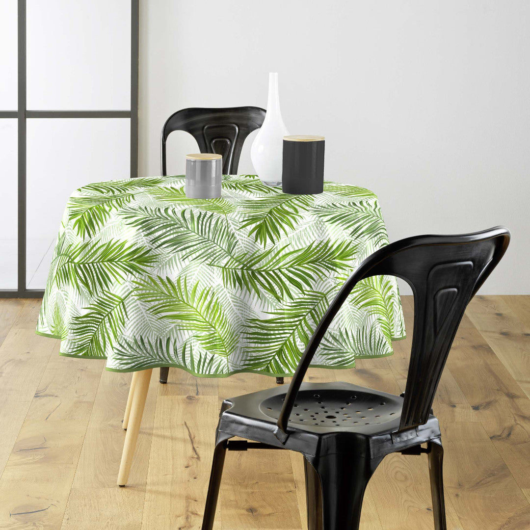 Green Feuilles – rund voksduk Ø 155 cm, miljø