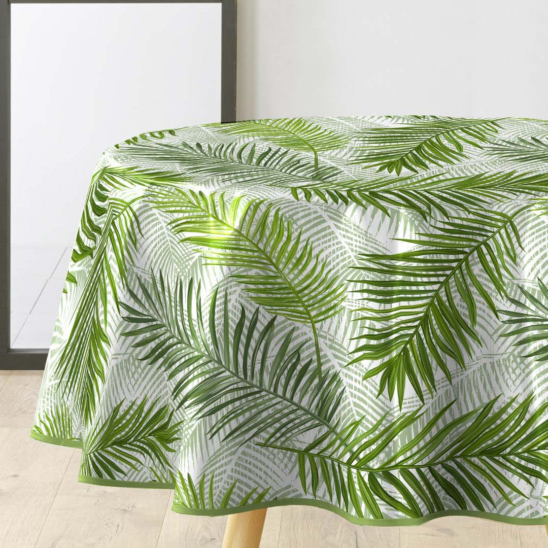 Green Feuilles – rund voksduk Ø 155 cm