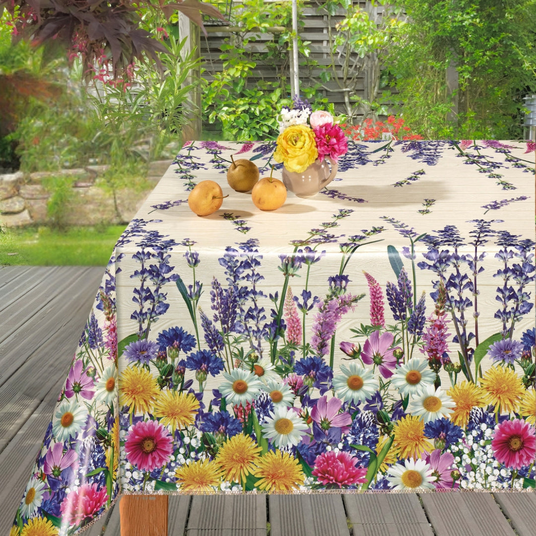 Grøftekant – Voksduk med ville blomster, miljø