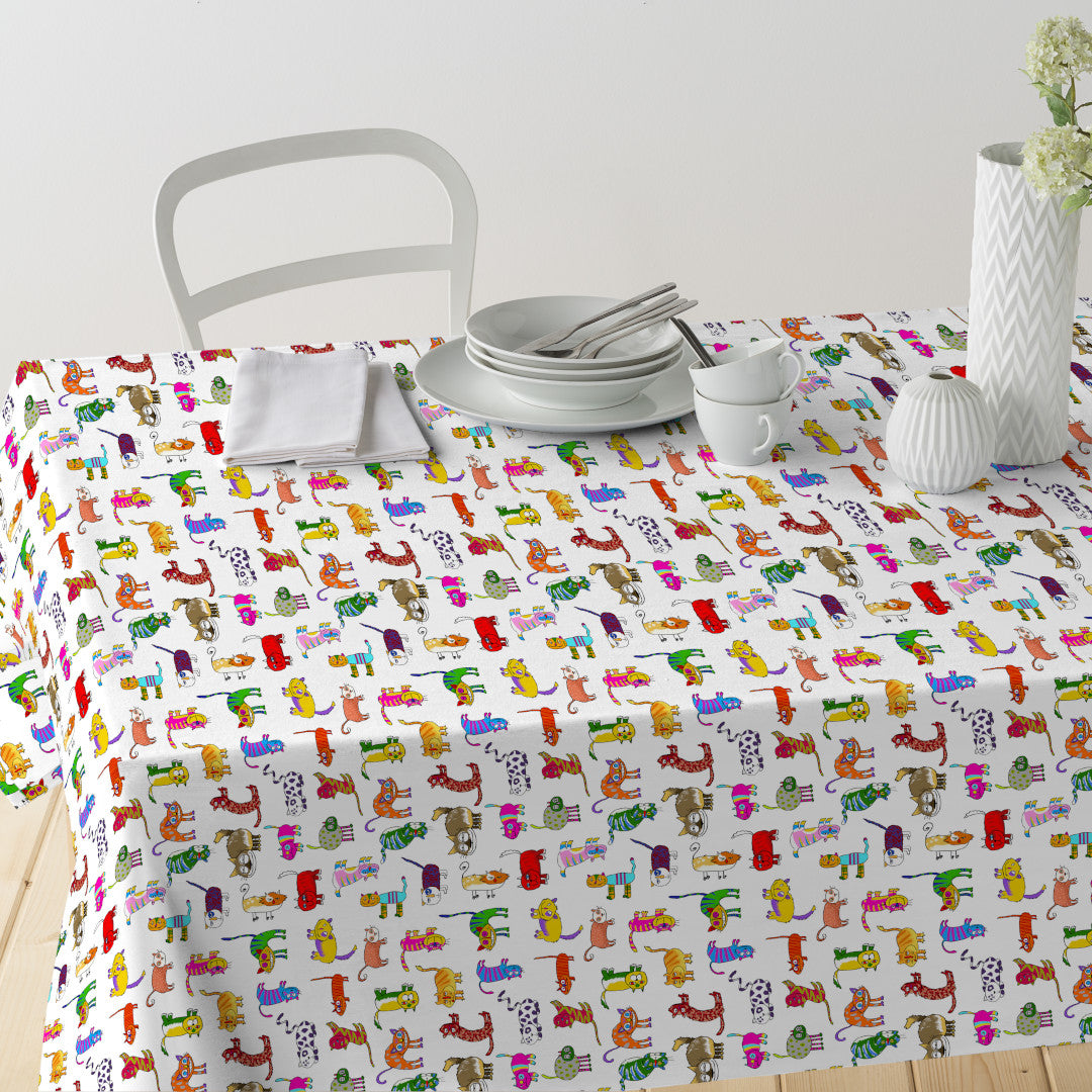 Happy Cat – Akrylduk med fargerike katter miljø