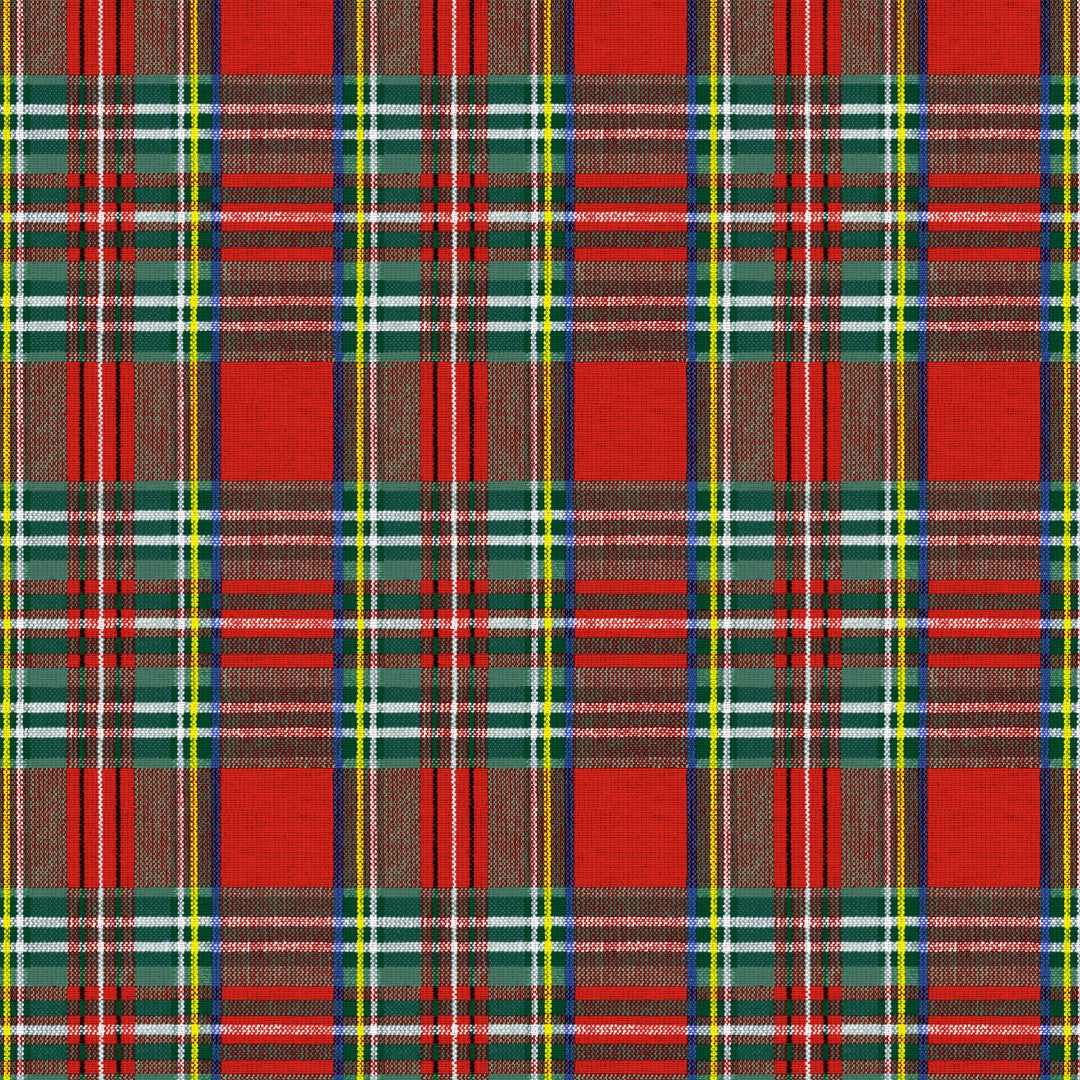 Highland Red – voksduk med klassisk skotsk ruter, mønster