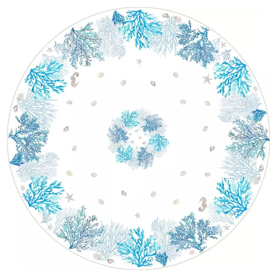 Lagon Blå – Rund provenceduk Ø 180, mønster