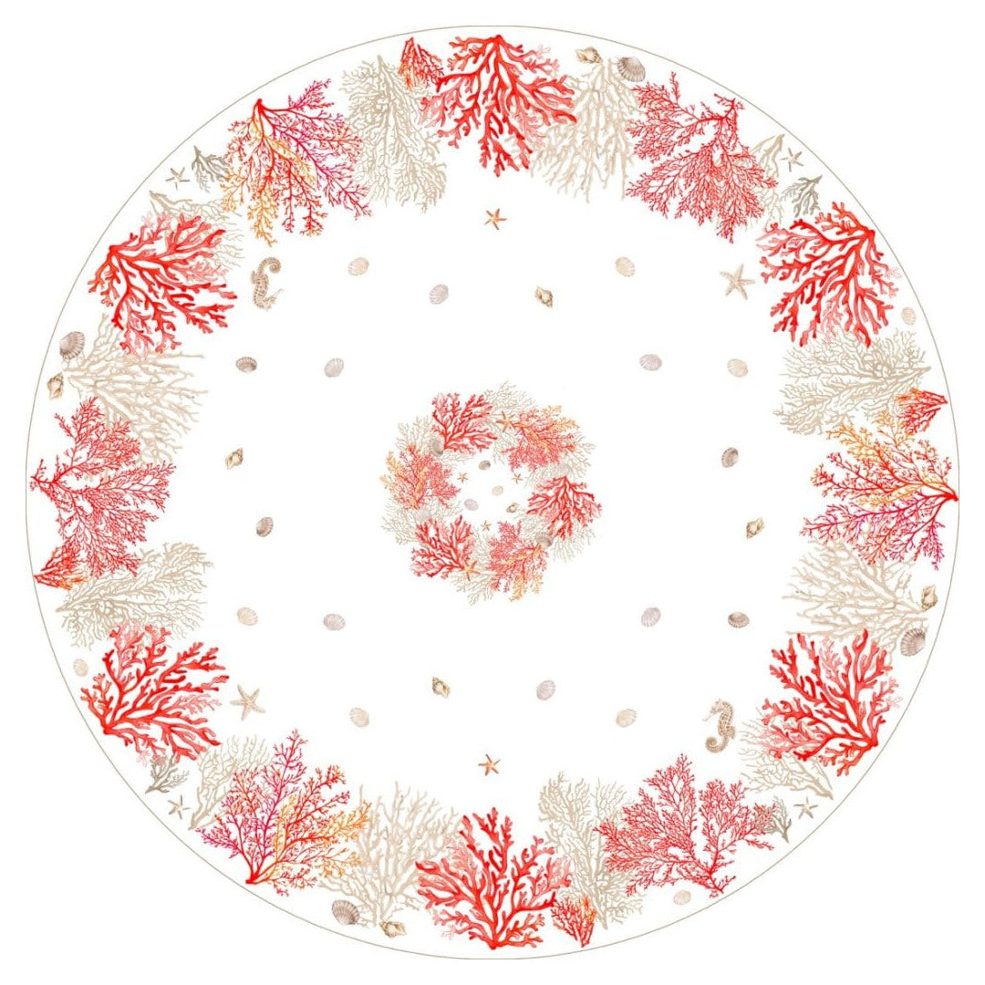 Lagon Korall – Rund provenceduk Ø 180, mønster