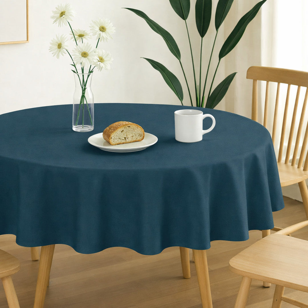 Nelson, ensfarget rund bordduk Ø 180, Petroleum