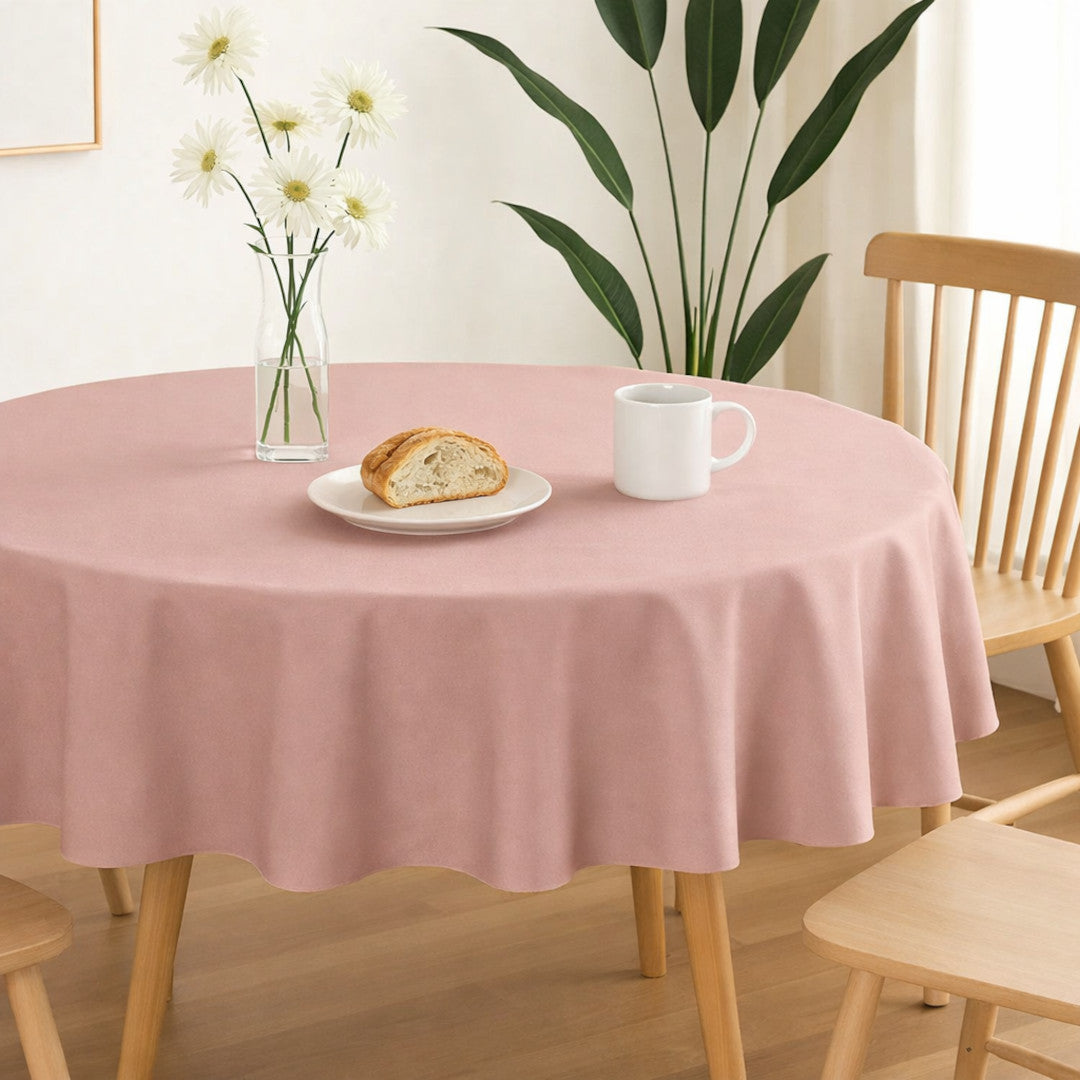 Nelson, ensfarget rund bordduk Ø 180, Pudder