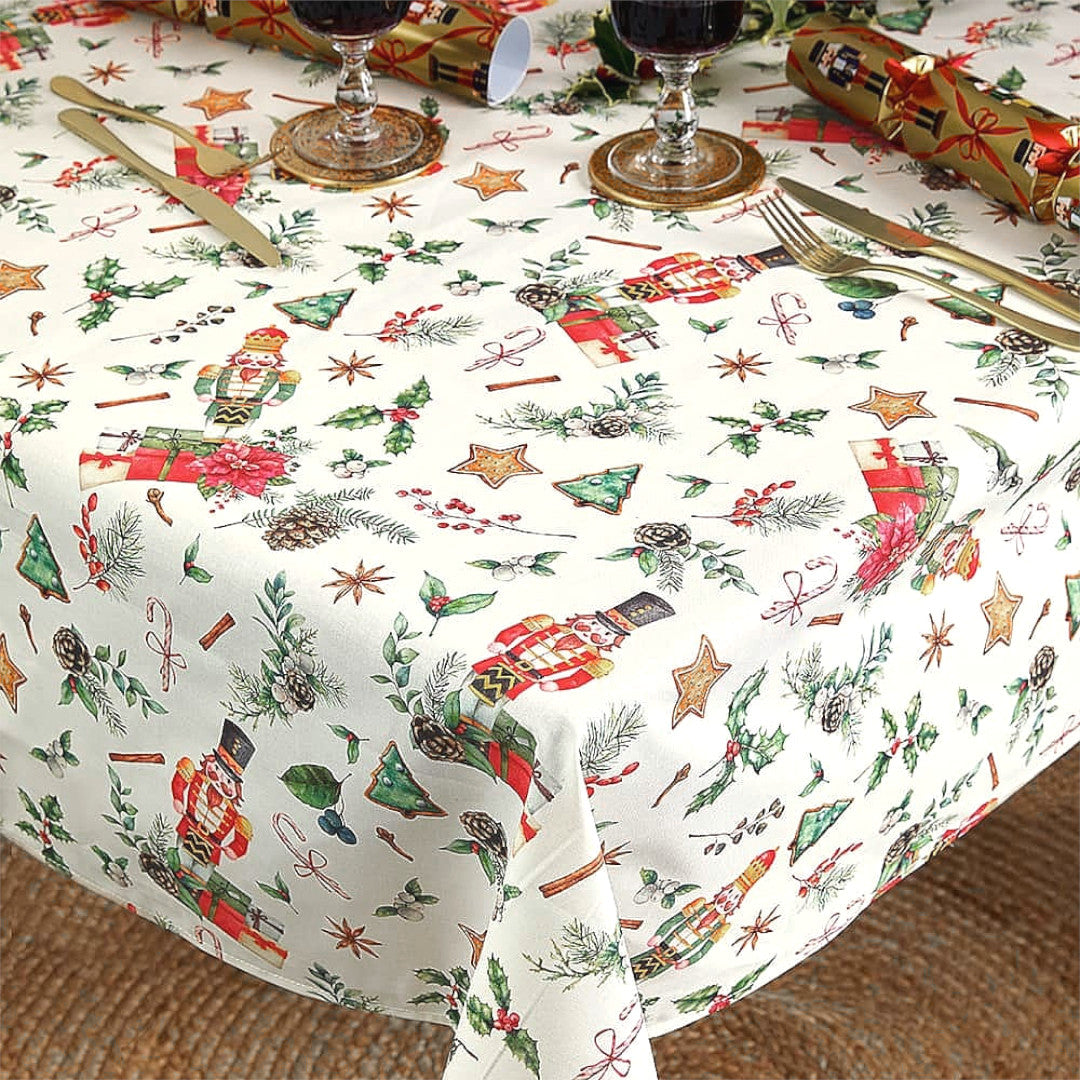 Nøtteknekkere og Gaver – Juleakrylduk med klassiske motiver, hjørne