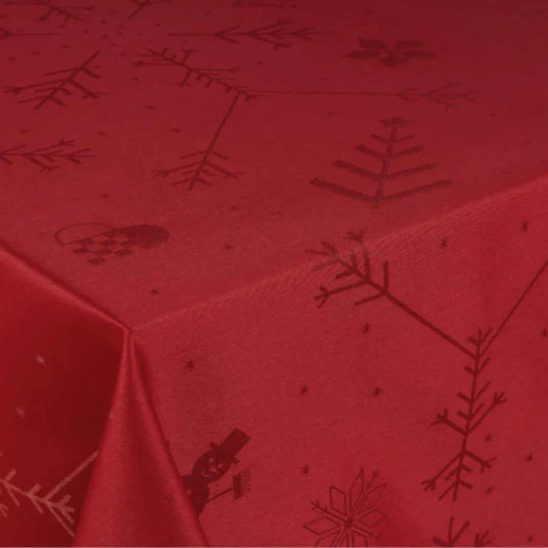 Engholm Noel damaskvevd juleduk, rød - 150 x 420 cm
