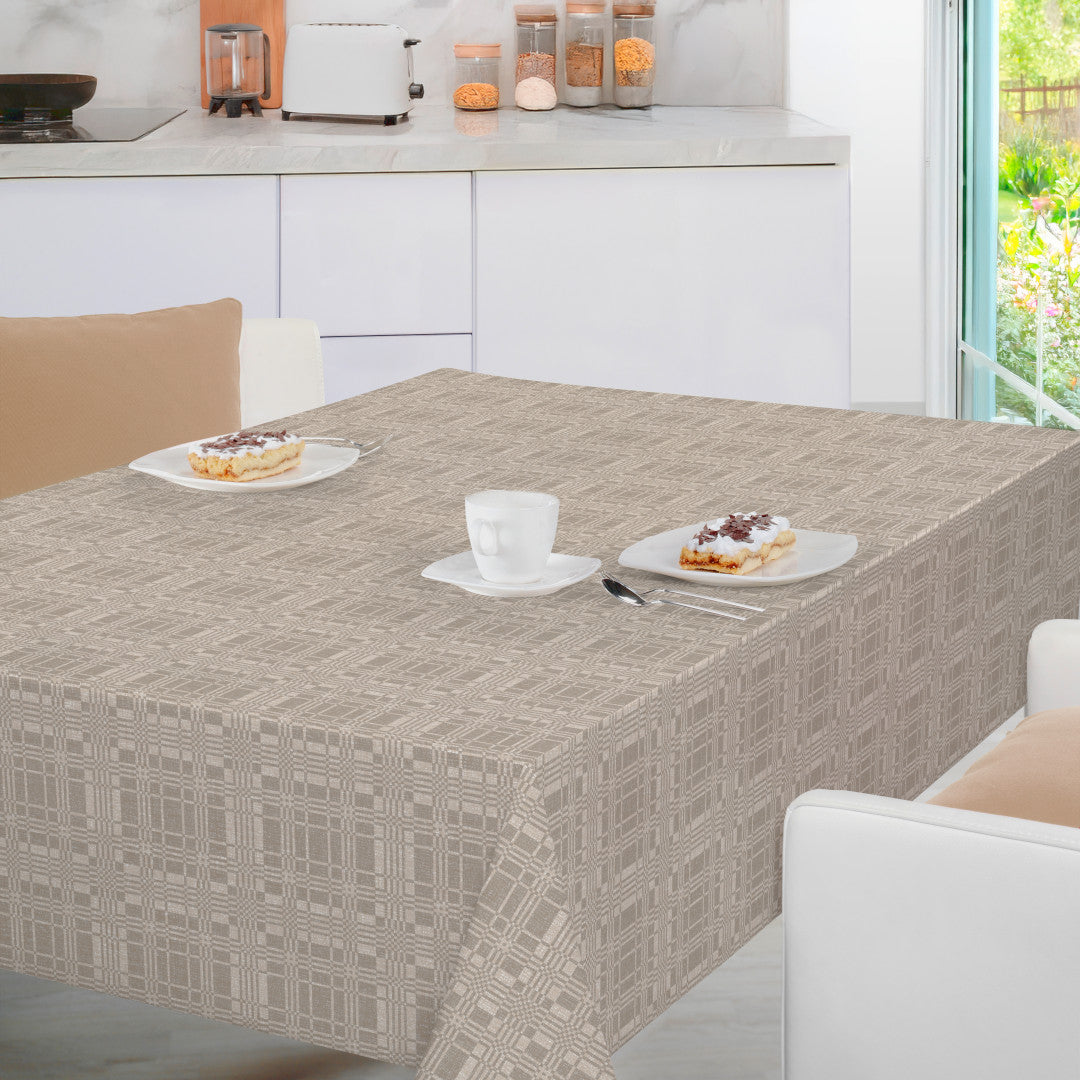 Nordfavn Adamascado Positivo Beige – Voksduk med damaskmønster, miljø