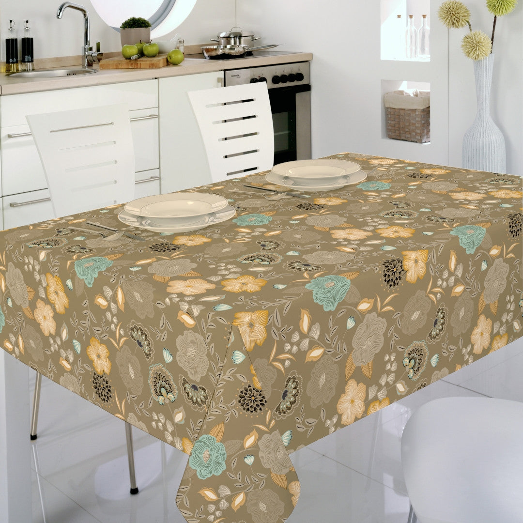 Nordfavn Chouchou Varm Beige – Blomstrende voksduk med glatt overflate, miljø