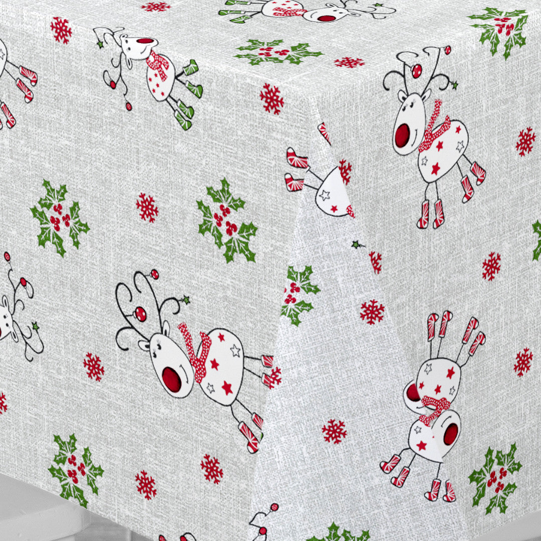 Nordfavn Ciervos Navidad – Julevoksduk med søte reinsdyr